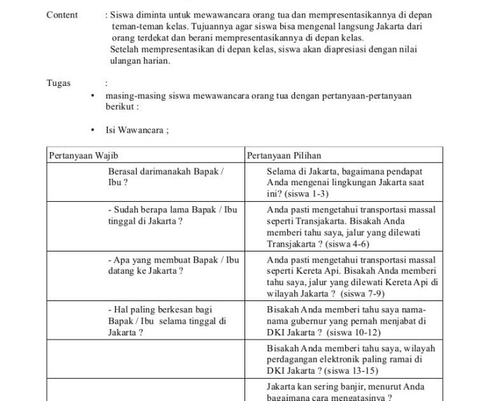 Contoh wawancara dengan orang tua tentang pendidikan