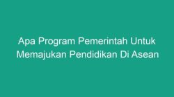 Program Pemerintah ASEAN: Memajukan Pendidikan di Kawasan