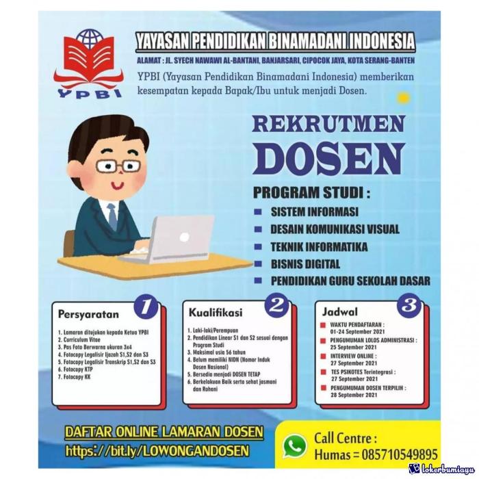 Lowongan dosen pendidikan fisika