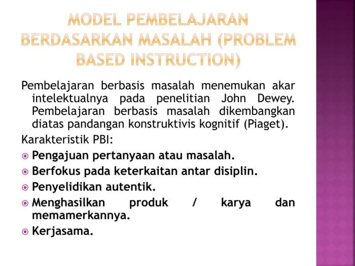 Teknik pembelajaran problem-based instruction untuk penyelesaian masalah