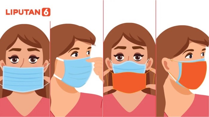 Cara pakai masker dobel yang benar