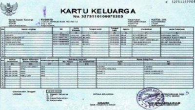Cara melihat no kartu keluarga secara online