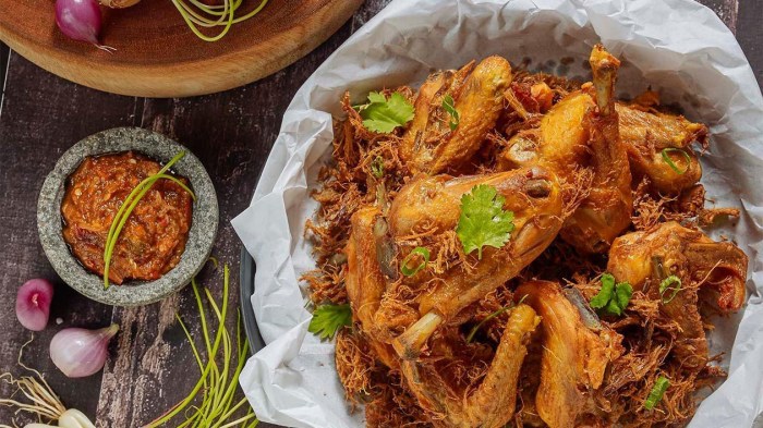 Cara membuat ayam kremes laos
