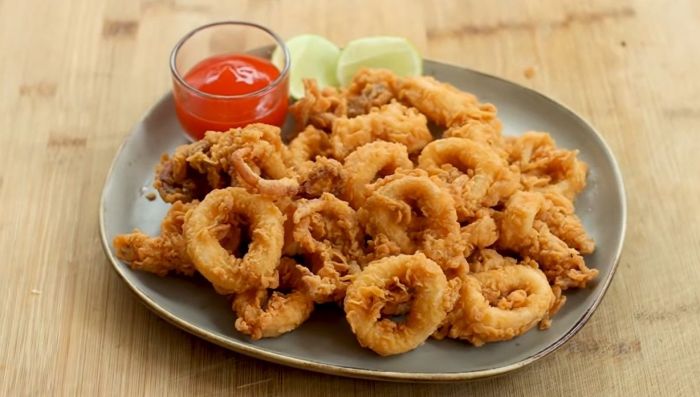 Cara membuat cumi goreng tepung crispy