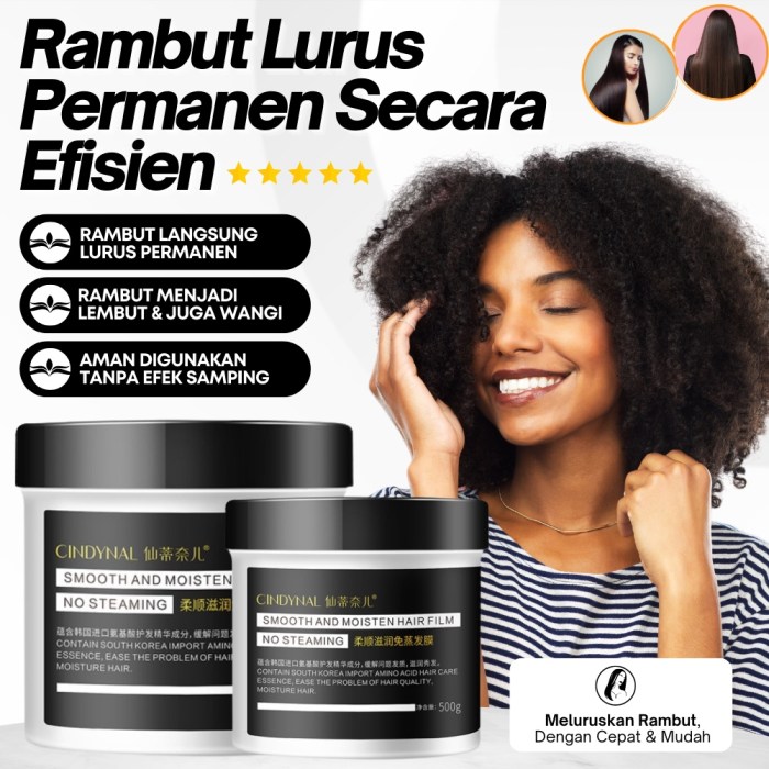 Cara meluruskan rambut dengan masker rambut
