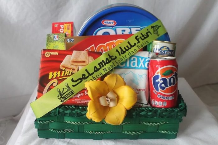 Parcel lebaran hampers hadiah macam cantik bikin yuk papan