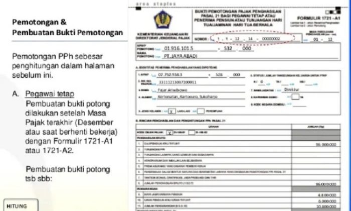 Cara buat bukti potong pph 21