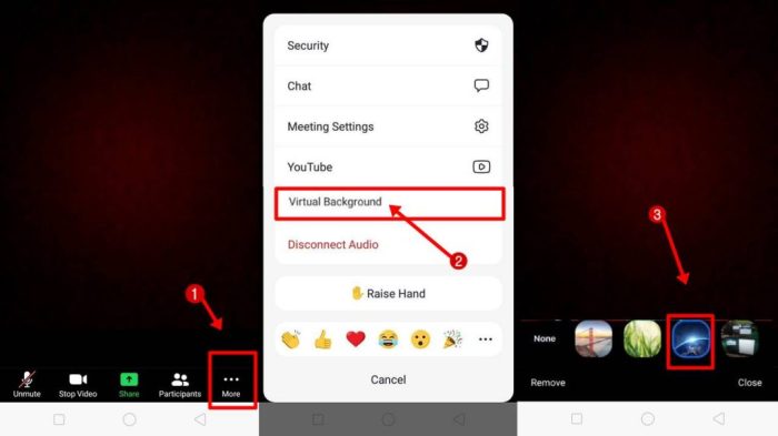 Cara pakai background di zoom hp android