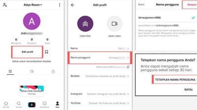 Cara mengganti akun tik tok