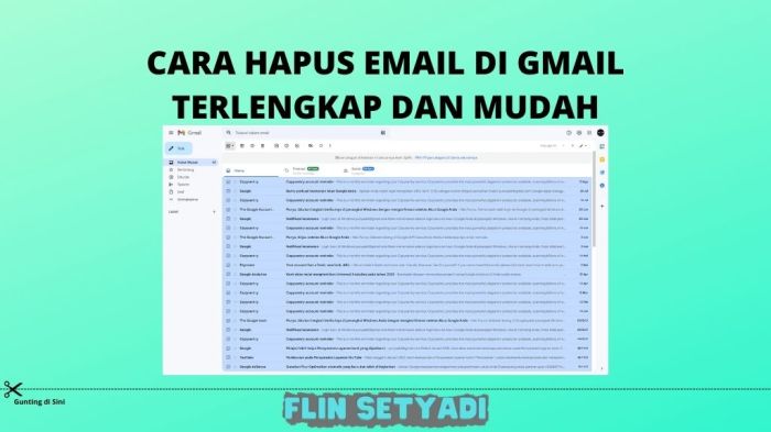 Cara cepat hapus pesan gmail