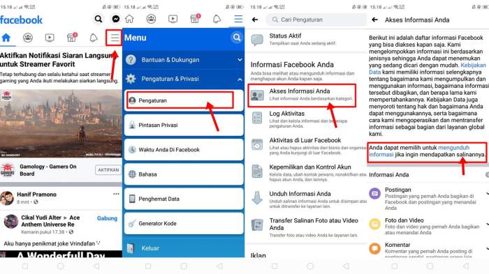 Cara buka pesan fb yg sudah di hapus