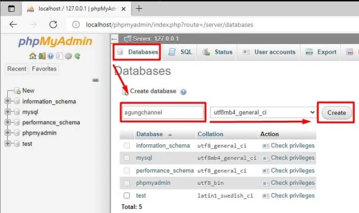 Cara download database di phpmyadmin