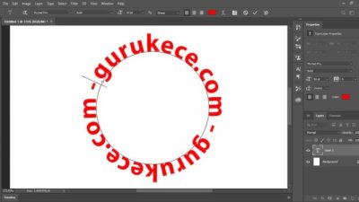 Cara membuat garis tepi huruf di photoshop