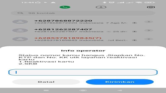 Cara aktifkan nomor xl yang sudah mati
