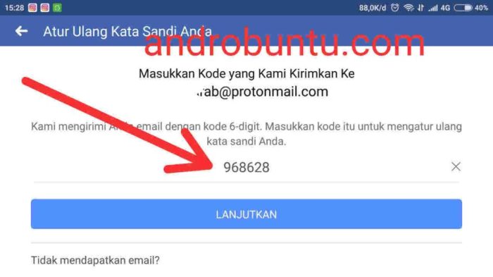 Mengembalikan akun cara