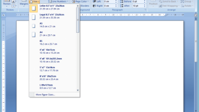 Cara menambah f4 di word