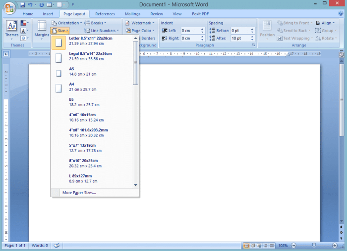 Cara menambah f4 di word