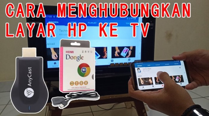Cara menyambungkan hp samsung ke tv dengan anycast