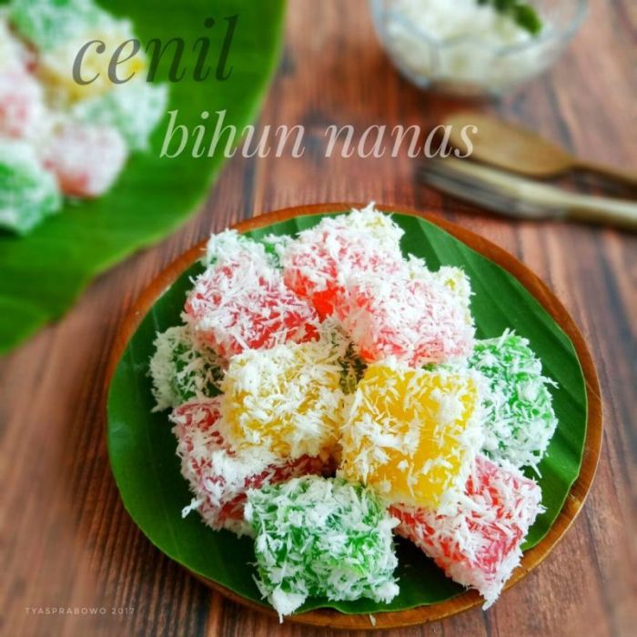 Cara membuat cenil bihun nanas