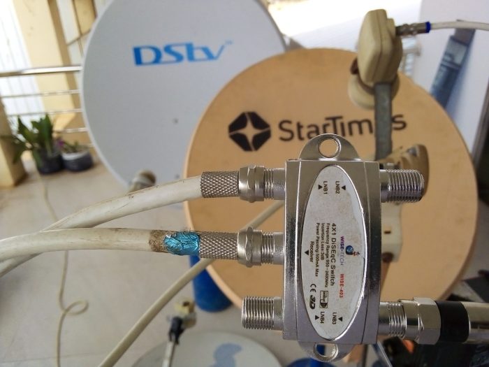 Cara memasang 1 lnb 2 receiver