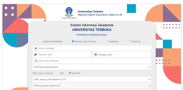 Cara daftar di universitas terbuka