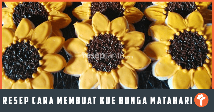 Cara membuat kue kering bunga matahari