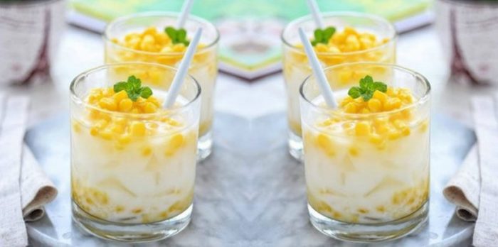 Jagung manis selasih longan resep biji kelapa muda enak segar