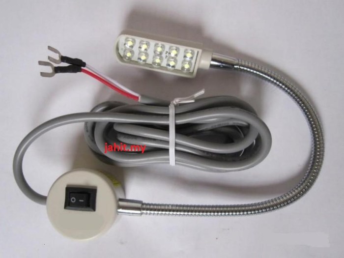 Cara memasang lampu led mesin jahit
