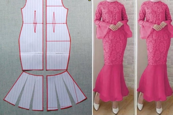 Cara membuat pola overall dress