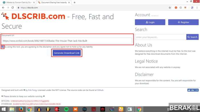 Cara membaca gratis di scribd