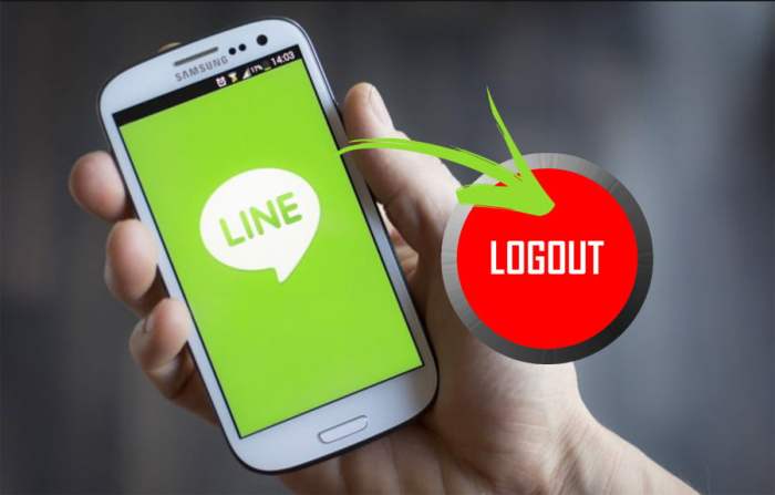 Cara logout akun line di hp android
