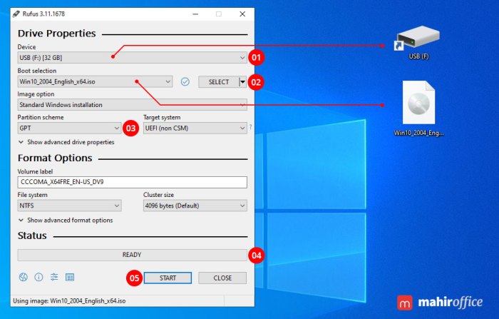 Cara instal rufus di flashdisk