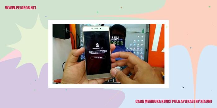 Cara membuka kunci pola aplikasi hp xiaomi