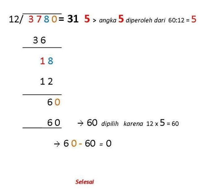 Cara pembagian 2 angka