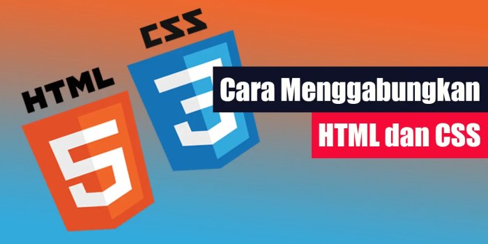 Cara menggabungkan html dan css