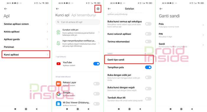 Kunci melalui keamanan xiaomi mudah