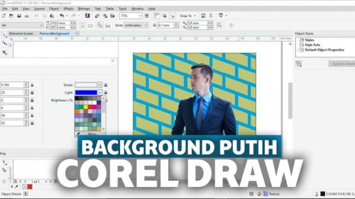 Cara memasukkan gambar menjadi background di coreldraw