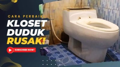 Cara memperbaiki pelampung toilet duduk