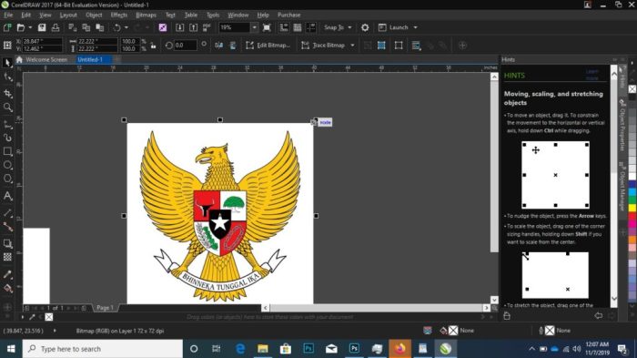 Cara memasukkan gambar menjadi background di coreldraw