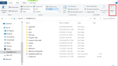 Cara hide folder di windows 10
