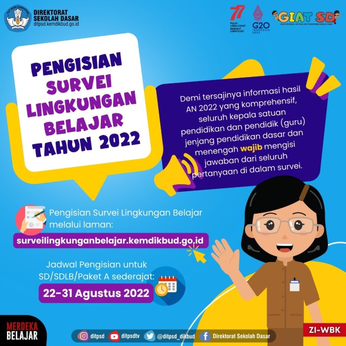 Cara mengisi survei lingkungan belajar