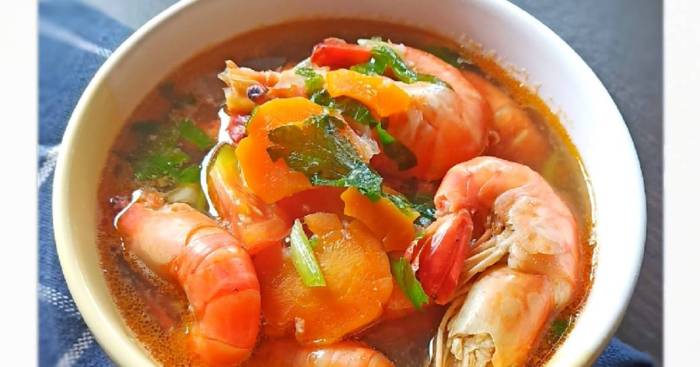 Cara masak sup udang enak