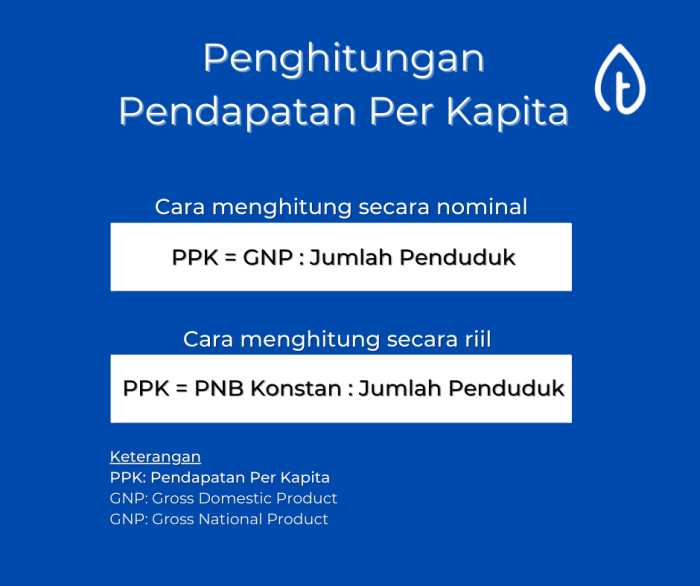 Bagaimana cara untuk menghitung besarnya pendapatan perkapita