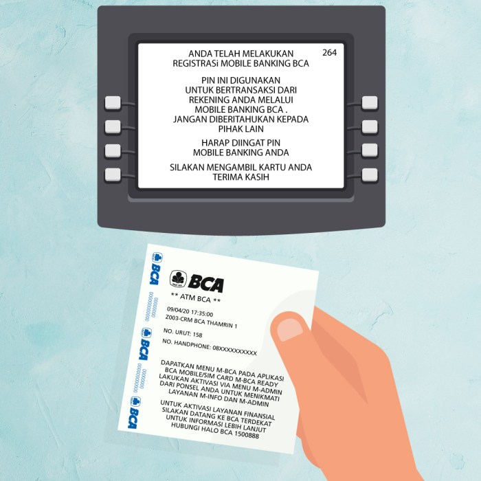 Cara registrasi bca di atm