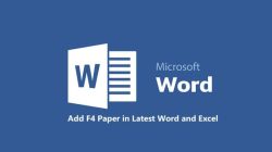 Cara menambah f4 di word