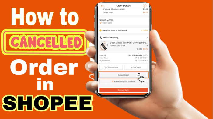 Cara mengcancel pesanan di shopee