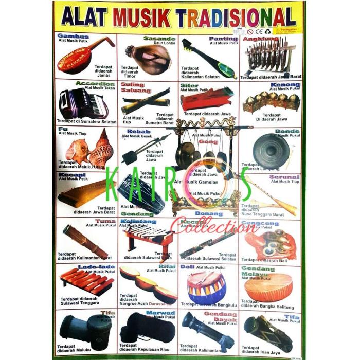 34 provinsi alat musik tradisional dan cara memainkannya