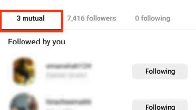 Cara melihat mutual friend di instagram