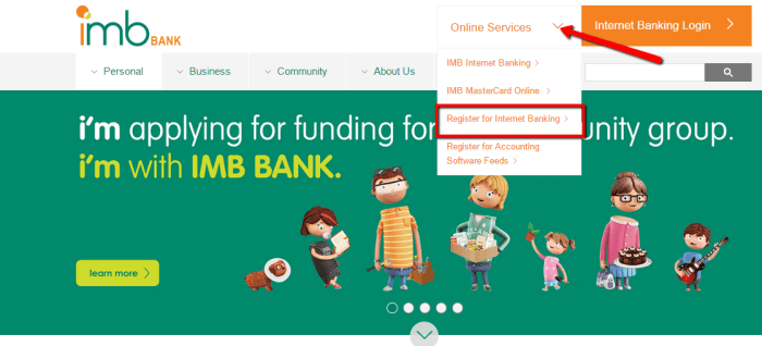 Cara urus imb online