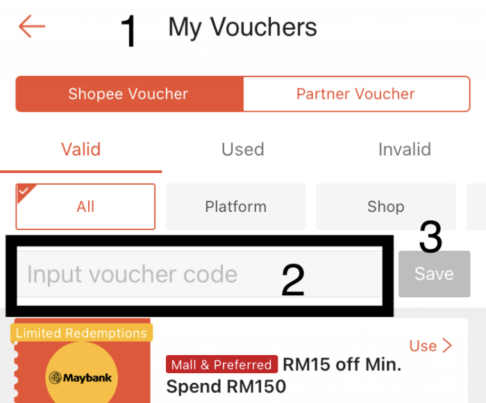 Cara memasukan kode voucher shopee